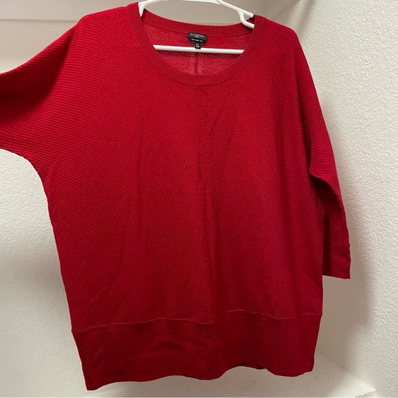 TALBOTS ❤️ Pure Merino Wool Lightweight Sweater in Red Sz 2X - Picture 4 of 6